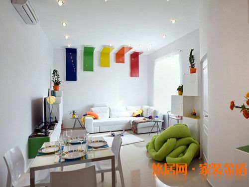 彩色裝修設計小清新客廳