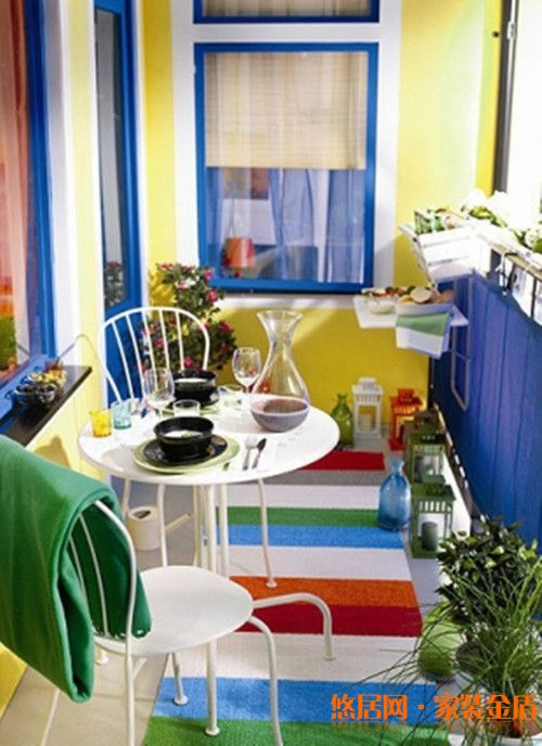 彩色裝修設計小陽臺