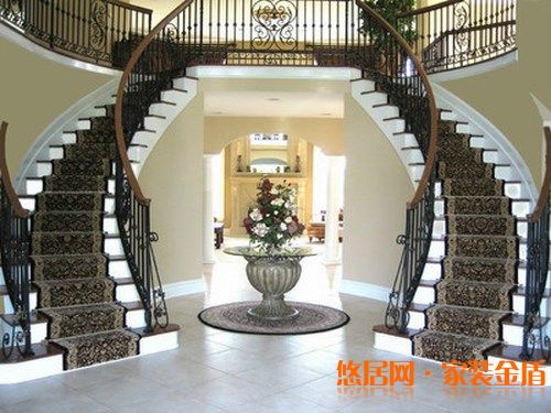 別墅樓梯設(shè)計(jì)之銜接處理