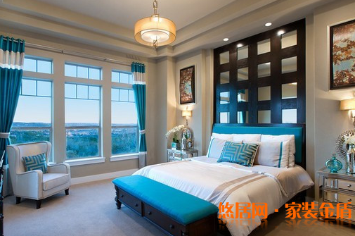 地中海風(fēng)格臥室效果圖三