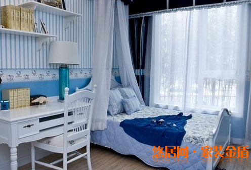 地中海風(fēng)格臥室效果圖四