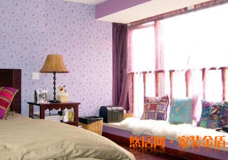 歐式飄窗窗簾效果圖