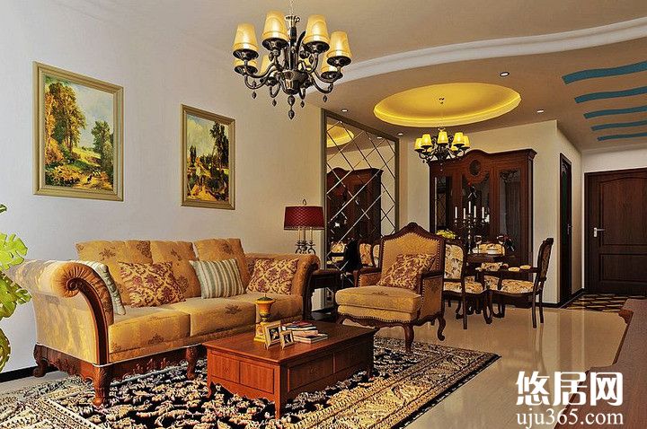 歐式客廳吊頂效果圖