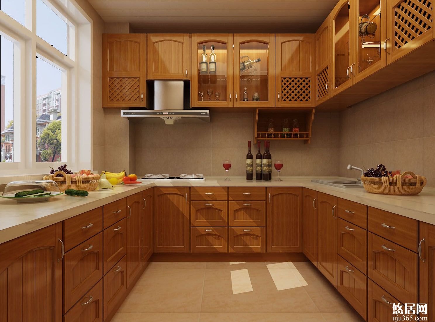 歐式廚房裝修效果圖